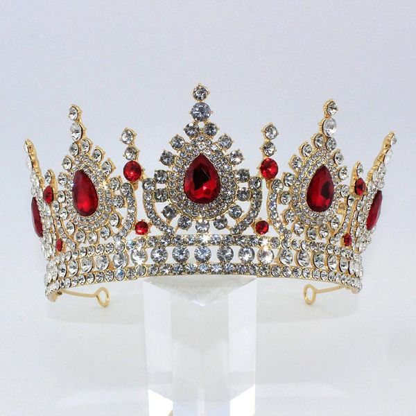 Saç klipleri gelin prenses tiara barok pageant taç kristal taç başlık düğün aksesuarları baş takı baş takı
