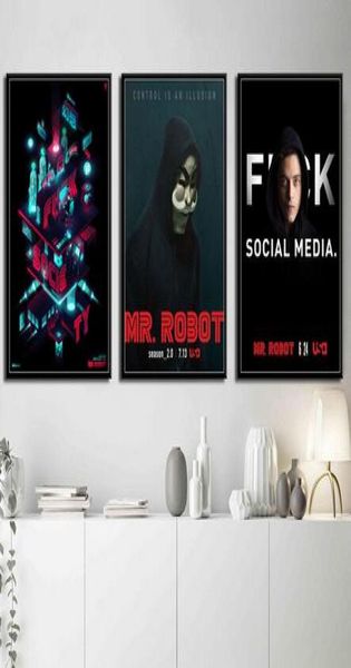 MrRobot New Season TV Show arte decoração de parede pôster popular 66172906