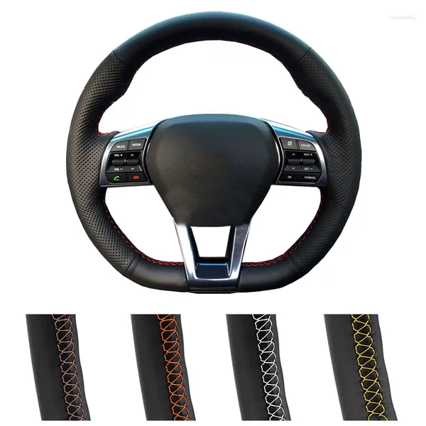 Чехлы на руль, индивидуальный автомобильный чехол «сделай сам» для Sonata 9 2023, автомобильная пленка из искусственной кожи