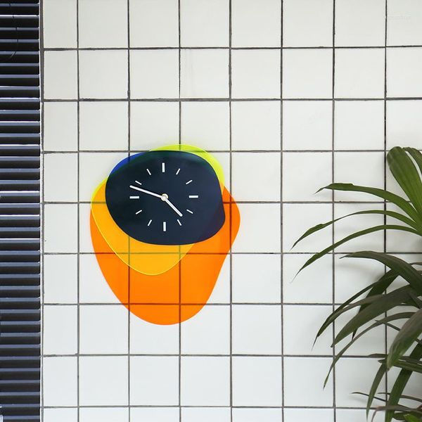 Wanduhren Acryl Minimalistische Uhr Wohnzimmer Kreativität Nordisches Modernes Design Kleines Reloj De Paredwall DecorationLL50WC