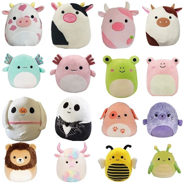 20 cm Axolotl Plüschtier Kühe Dinosaurier Frosch Pilz Erdbeere Kuscheltiere Plushie Babyspielzeug Weiches Kissen Kinder Gif 44 Styles LT0042