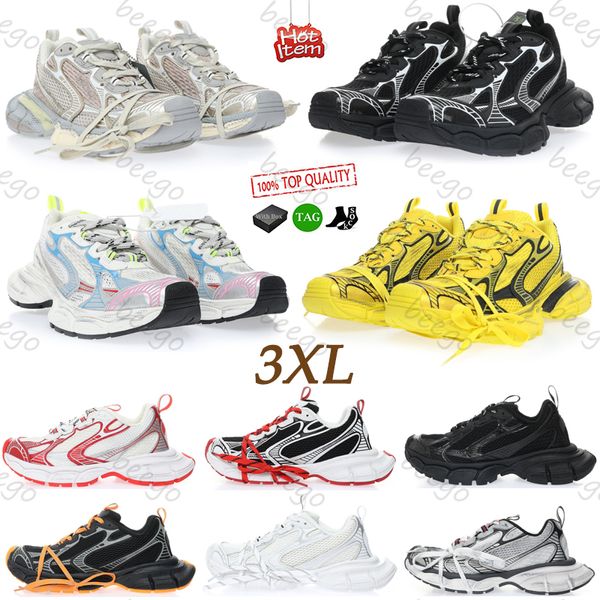 Sneakers 3XL Scarpe casual Paris Fashion Runway Scarpe da ginnastica retrò in mesh confortevole aumento di nylon che rende vecchie sneakers da coppia Taglia 35-46