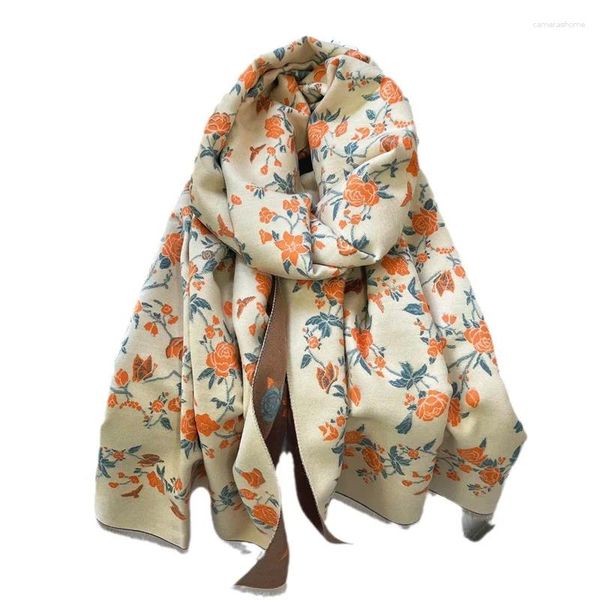 Sciarpe Sciarpa di cashmere Coperta di pashmina Foulard spesso femminile Bufanda Moda Hijab per le donne Scialli e stole invernali