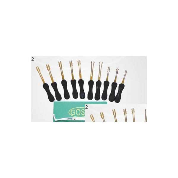 2014 Goso 10 Pcs Ancinhos Dupla Face Lockpicks Ferramentas de Serralheiro Kit de Bloqueio de Carro Conjunto Abridor de Escolha Entrega Gota Dh5Mi