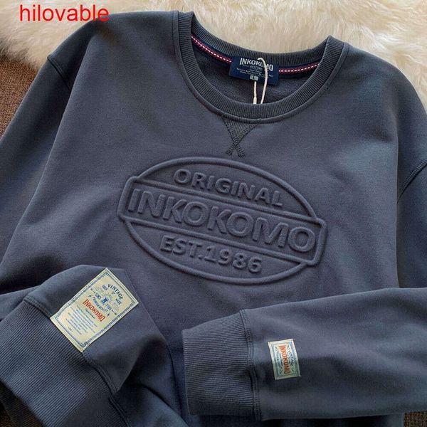 Moda hilovable-americana casual internet vermelha camiseta e moletom para homens outono e inverno usam tamanho grande emagrecimento e roupas versáteis de marca da moda para usar