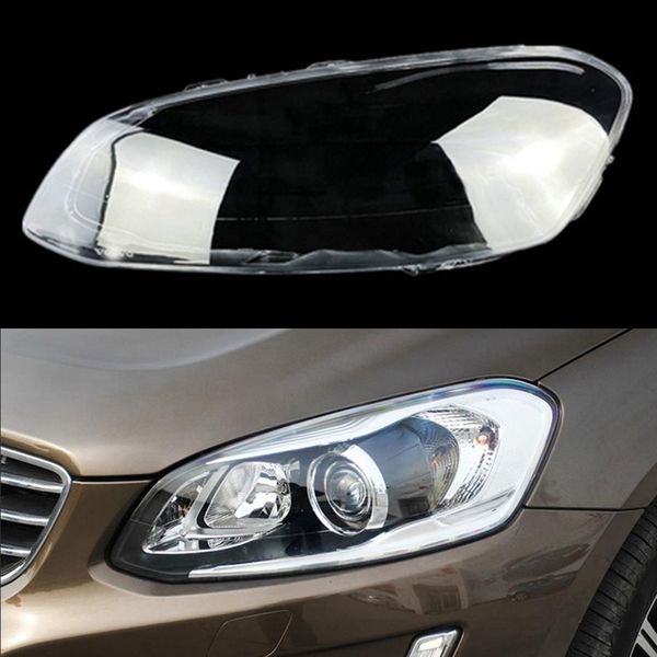 Para Volvo XC60 2014 2015 2016 2017 Carro frontal transparente Lampshade faróis capa de óculos LENHA LENHA DE CAPA DE FARÇO