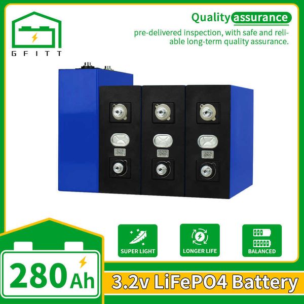 3,2 V Lifepo4 280 Ah Batterie DIY Hohe Kapazität 6000 Zyklen lifepo4 Batteri LFP Elektroauto Solarzellen Für RV Boot Golf Cart Solar