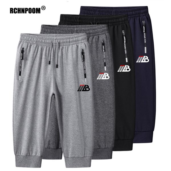 Shorts masculinos de verão casuais sujos de algodão Baggy Joggers calças calças capris machado treino na altura do joelho Slim 230410