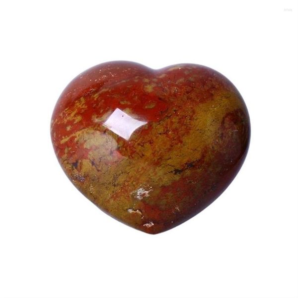 Figurine decorative Bellissima naturale Ocean Jasper Heart Quartz Crystal Crafts for Home Decoration