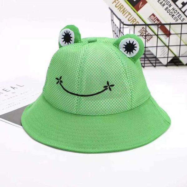 Berretti Mesh traspirante Outdoor Frog Women Bucket Hats 2023 Summer Autumn Escursionismo Fishing Men Caps For Kids Protezione solare Bob