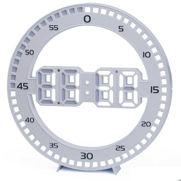 Relógios de parede Silencioso 3D Digital Circar Luminoso LED Relógio Alarme com Termômetro de Temperatura de Calendário para Escritório Escola Decoração de Casa Dhexe