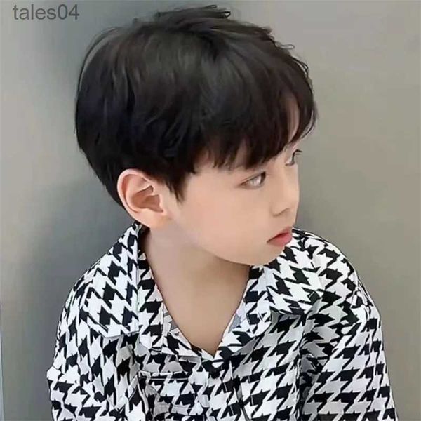 Herren- und Kinderperücken, Kinderperücke, kurzes Haar, koreanisches Baby, Toupet, Kopfbedeckung, Zubehör, Schwarz, Dunkelbraun, Kinder, schönes Geburtstagsgeschenk, Outdoor-Reisen, YQ231111