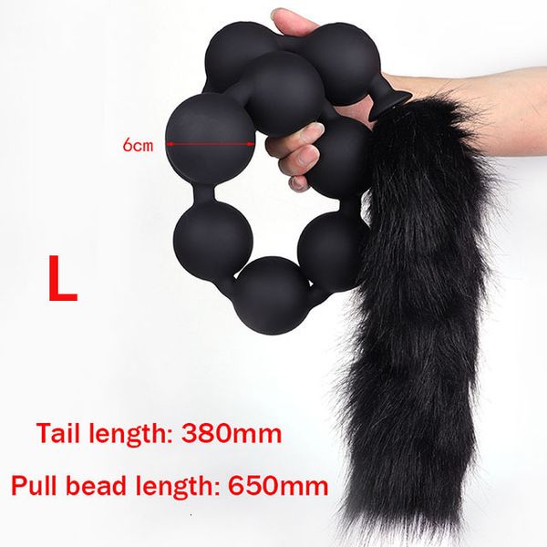 Anal Toys Super Long Huge Anal Beads Plug Large Ball Dildo Butt Plug Dilator Role Play l Ass Tail Adult_voghion.com