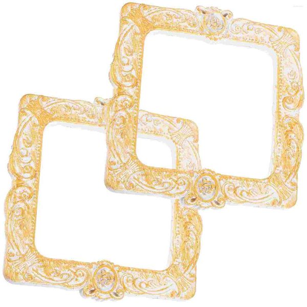 Frames Po Frame Ornament Small Picture Display Winzige goldene Minibilder