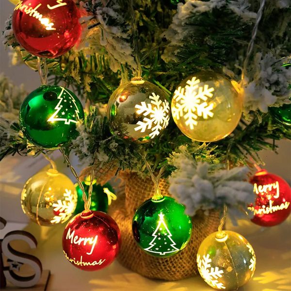 Decorações de Natal Árvore Decorativa Luz String Feliz Família Celebração Presente Navidad 2024 Ano Decoração 231110