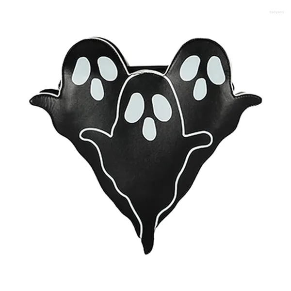 Abendtaschen Goth Bedruckte Schulter Cartoon Pu-Leder Umhängetaschen Geldbörsen Gothic Ghost Shape Messenger Bag Lustige Satchel Kleine Handtaschen