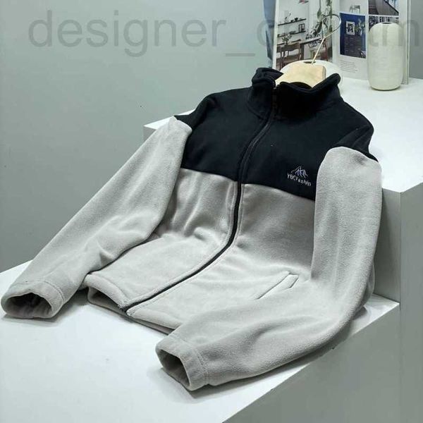 Herrenjacken, Designer-Luxus-Doppelschicht-Ollie-Fleece-Herbst- und Winter-Stehkragenjacke, amerikanischer lässiger Shake-Mantel mit Gezeitenstickerei, Schneeberg