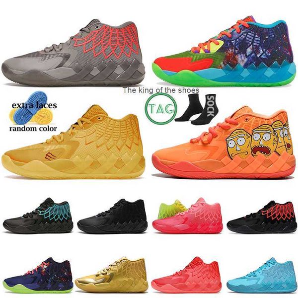 MBMB.01 LaMelo Ball Mens Basquete Sapatos Bombas Rick e Morty Não Daqui Queen City Black Blast Buzz City Rock Ridge Red Galaxy Treinadores