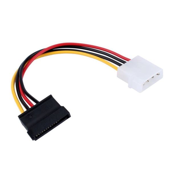 Freeshipping 10pcs 4 pinos IDE macho para 15 pinos serial ATA SATA adaptador de disco rígido cabo de alimentação unidades de CD ROM cabo de alimentação Aigir