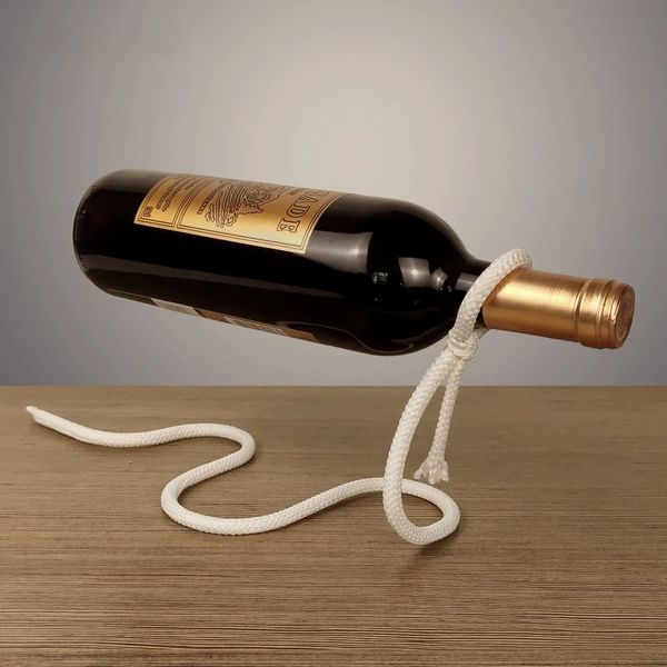Столовые стойки для вина креативная подвесная стойка веревочной стойки Сметочная змея для бутылочки для бутылочки для бара шкаф