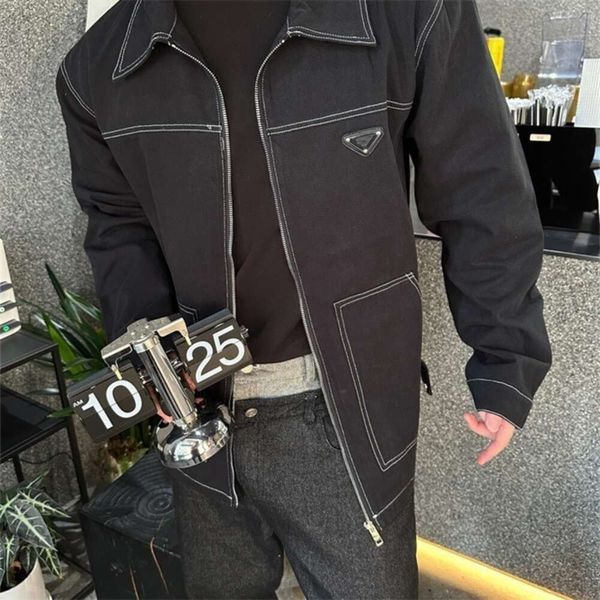 Правильная версия 23-летнего нового продукта семьи p, джинсовое мужское и женское рабочее пальто с однотонным узором и застежкой-молнией