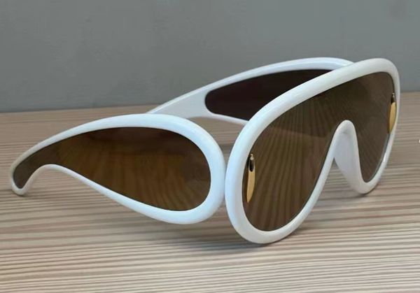 Occhiali da sole firmati di moda di lusso per uomo donna Mostra occhiali da vista con visiera ovale oversize Occhiali da vista Modello LW40108I Anti-Ultravioletto Alta qualità NUOVO IN SCATOLA