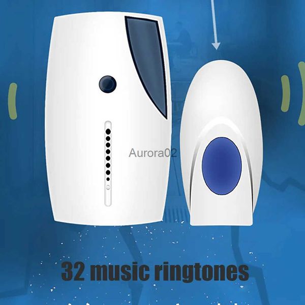 Campainhas sem fio campainha 32 músicas sinos 150m alcance controle remoto digital l campainha de porta inteligente dispositivos de casa anel dropshiping yq231111