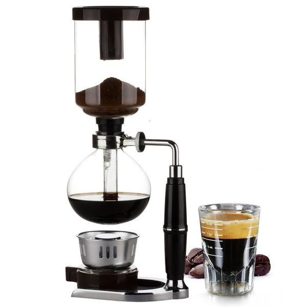 Kaffeekannen Eworld Siphon Maker im japanischen Stil Teekanne Staubsauger Glastyp Maschinenfilter 3 Tassen 230411
