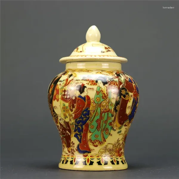 Takı Torbaları Harika Qianlong Pembe Renkli Figür Hizmet Edin General Çay Antika Porselen Old Mallar Koleksiyonu