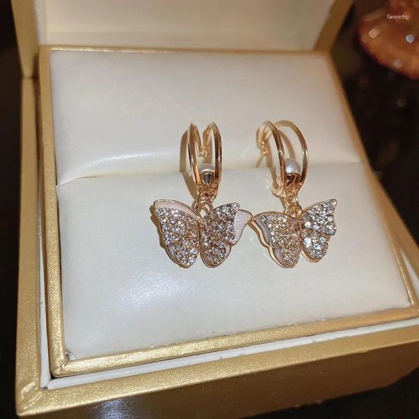 Baumeln Ohrringe Ankunft Drop Mode Metall Trendy Tier Frauen Schmetterling C-Förmigen Koreanischen Eleganten Weiblichen Schmuck