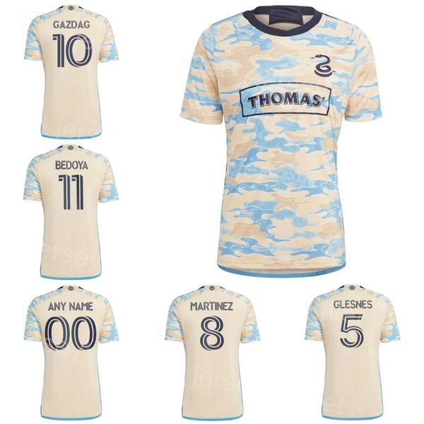 Camisas de futebol Philadelphia Union 10 GAZDAG 7 UHRE 9 CARRANZA 8 MARTINEZ 5 GLESNES 3 ELLIOTT 11 BEDOYA 31 FLASH 27 WAGNER GLESNES BLAKE Kits de camisas de futebol 23-24 Club