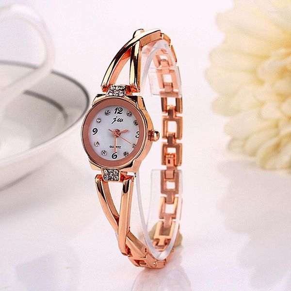 Orologi da polso Orologi da polso al quarzo moda per donna Ragazza Top Brand Orologio da polso casual da donna in lega di acciaio inossidabile