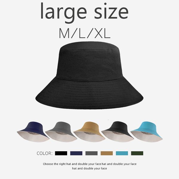 Stingy Brim Hats Reversible XL 63cm Großer Fischerhut Männer Frauen Sommer Großer Kopf Fischerhut Unisex Japanischer Sonnenschutz Bob Panama Sonnenhut 230411