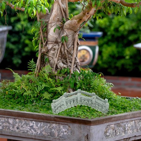 Decorazioni da giardino Decorazione giapponese per torre luminosa Ornamento per ponte Ornamenti per desktop Modello minuscolo in miniatura