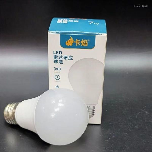 Bulbo do sensor de radar E27 220V 7W LED de economia de energia da luz branca LED