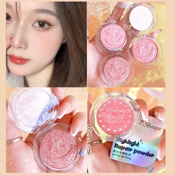 Rosto em pó menina blush pêssego creme fosco iluminador maquiagem paleta bochecha contorno cosméticos blush sombra brilhante 231110