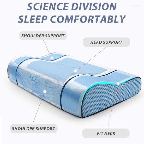 Kissen Summer Ice Silk Memory For Sleep Foam Orthopädische Entspannung Halswirbelsäule Atmungsaktiver Nacken W2504