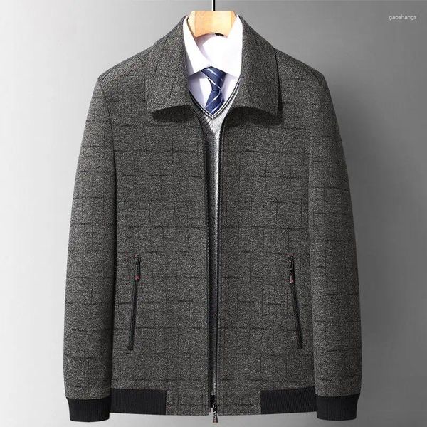 Herrenanzüge Ankunft Luxus Männer Blazer Spring- und Herbst Wollmodemarke Hochwertige Baumwollschlank -Fit -Kleideranzug Jacke Y36