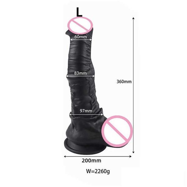 Outros itens de massagem 55% de desconto na fábrica on-line Cavalo enorme Big Dick Anal Dildo Cock Gode Pênis realista Strap-On Vagina Masturbador Adt Dhhnx