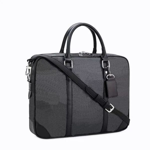 7A hochwertige Designer-Mode-Luxus-Einzel-Aktentasche für Herren und Damen, Laptop-Tasche, Designer-Herren-Umhängetasche, Business-Aktentasche, Portfolios, Schwarz