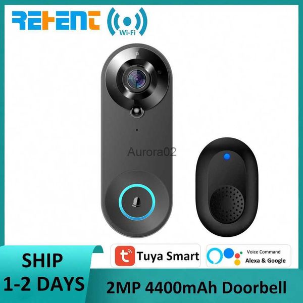 Campanelli REHENT Tuya Smart 4400mAh Batteria ricaricabile 1080P WiFi Audio Video Alexa Google Campanello esterno FHD Telecamera per porta con campanello YQ231111