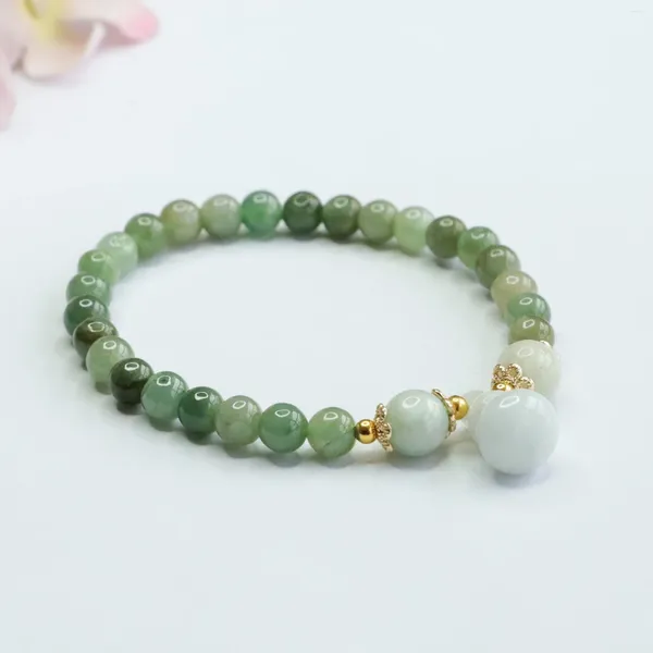 Bedelarmbanden Elegante Jade Armband Met Oliebehandeling Natuurlijke A-kwaliteit Kralen Sieraden Voor Vrouwen Anime Handaccessoire Kerstcadeaus