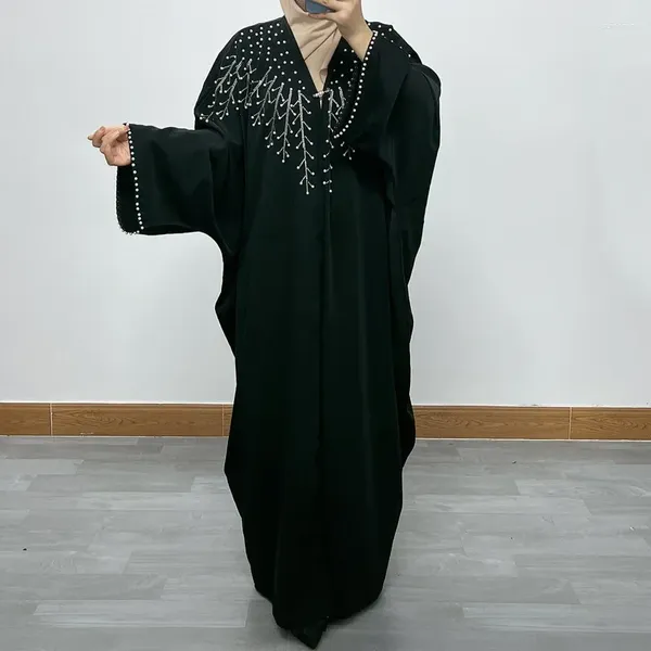 Этническая одежда SuperAen с рукавами «летучая мышь» и бриллиантами, свободный пуловер большого размера, кардиган, модное однотонное длинное повседневное пальто с v-образным вырезом