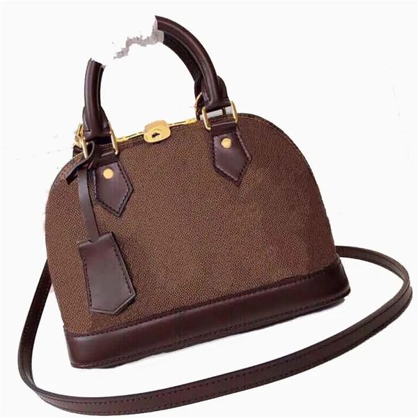 Saco de designer clássico ALMA BB Shell Bag Mulheres Tag Pequeno Bloqueio Bolsa De Embreagem De Couro Luxo Speedy Ombro Cruz Corpo Pacotes Sacola M53151 M53152 N41221