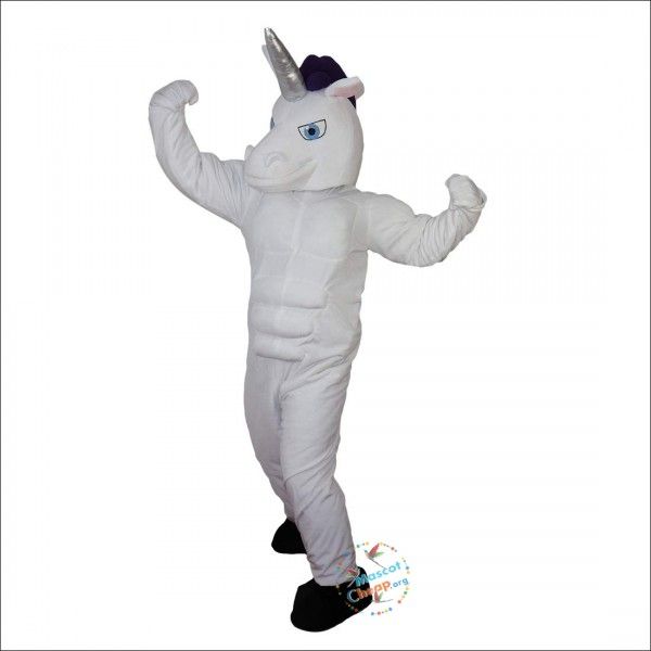 2024 Hochwertiges weißes Einhorn-Pferd-Cartoon-Maskottchen-Kostüme, Halloween-Fantasie-Partykleid, Zeichentrickfigur, Karneval, Weihnachten, Ostern, Werbung, Geburtstagsfeier