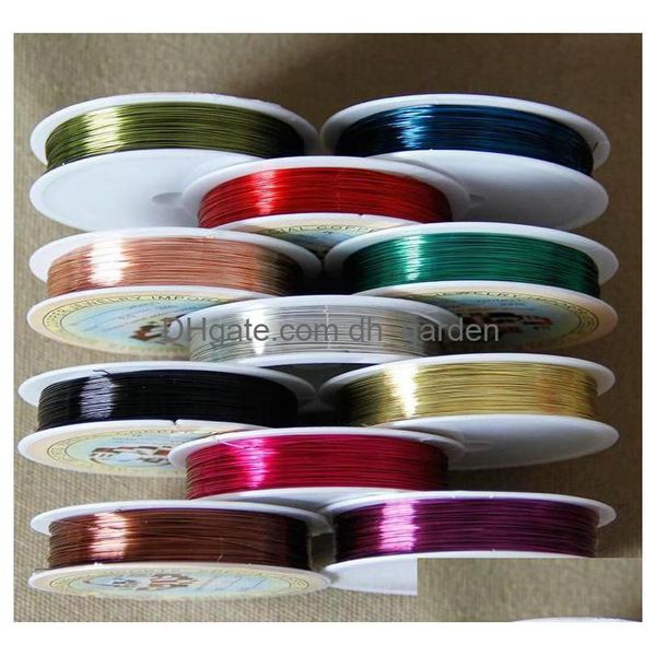 Cavo di filo Nuovo 21 rotoli Filo di rame speciale Craft Bead Wrap Creazione di gioielli Cord Drop Delivery Gioielli Risultati dei gioielli Compone Dhgarden Dhabk