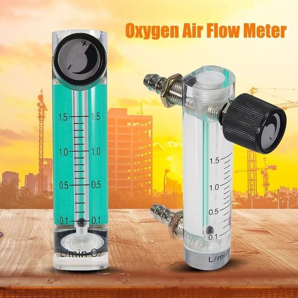 Hava Oksijen Gaz Akış Ölçer Flowmetre Caudalimetro Sayaç Akış Göstergesi O2 Oxigen Gaz Metre Akış Cihazı Anahtarı 0.1-1.5L/MIN