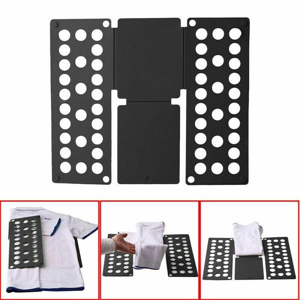 Limite 100 novo estilo camiseta superior roupas pastas mágica dobrável placa flip fold crianças organizador de lavanderia cor sólida roupas tools1826