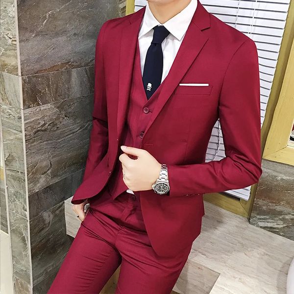 Herrenanzüge Blazer 3pcsset Blazer Plus Size Männer Anzug Set formal