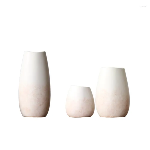 Vasi Moderno Minimalista Nordico Rosa Soggiorno Vaso in ceramica Vaso di grande diametro Disposizione di fiori freschi secchi